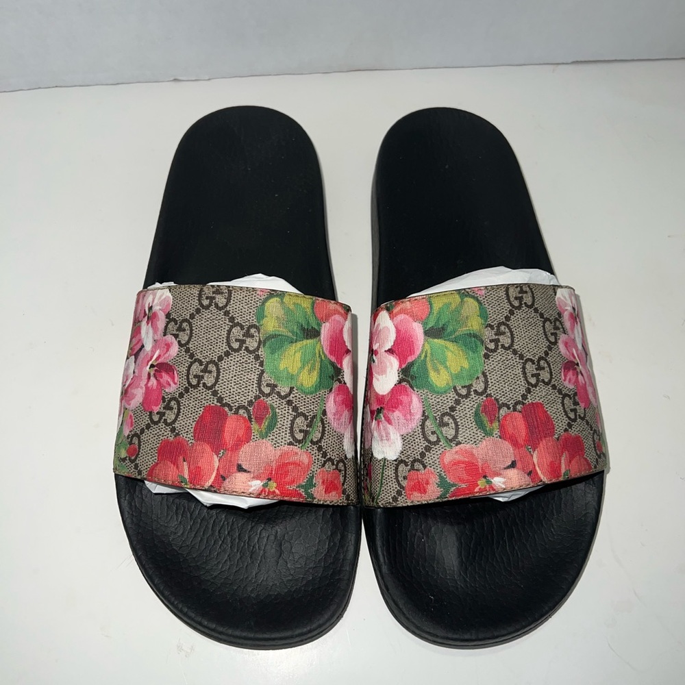 Gucci floral slides size 11/41